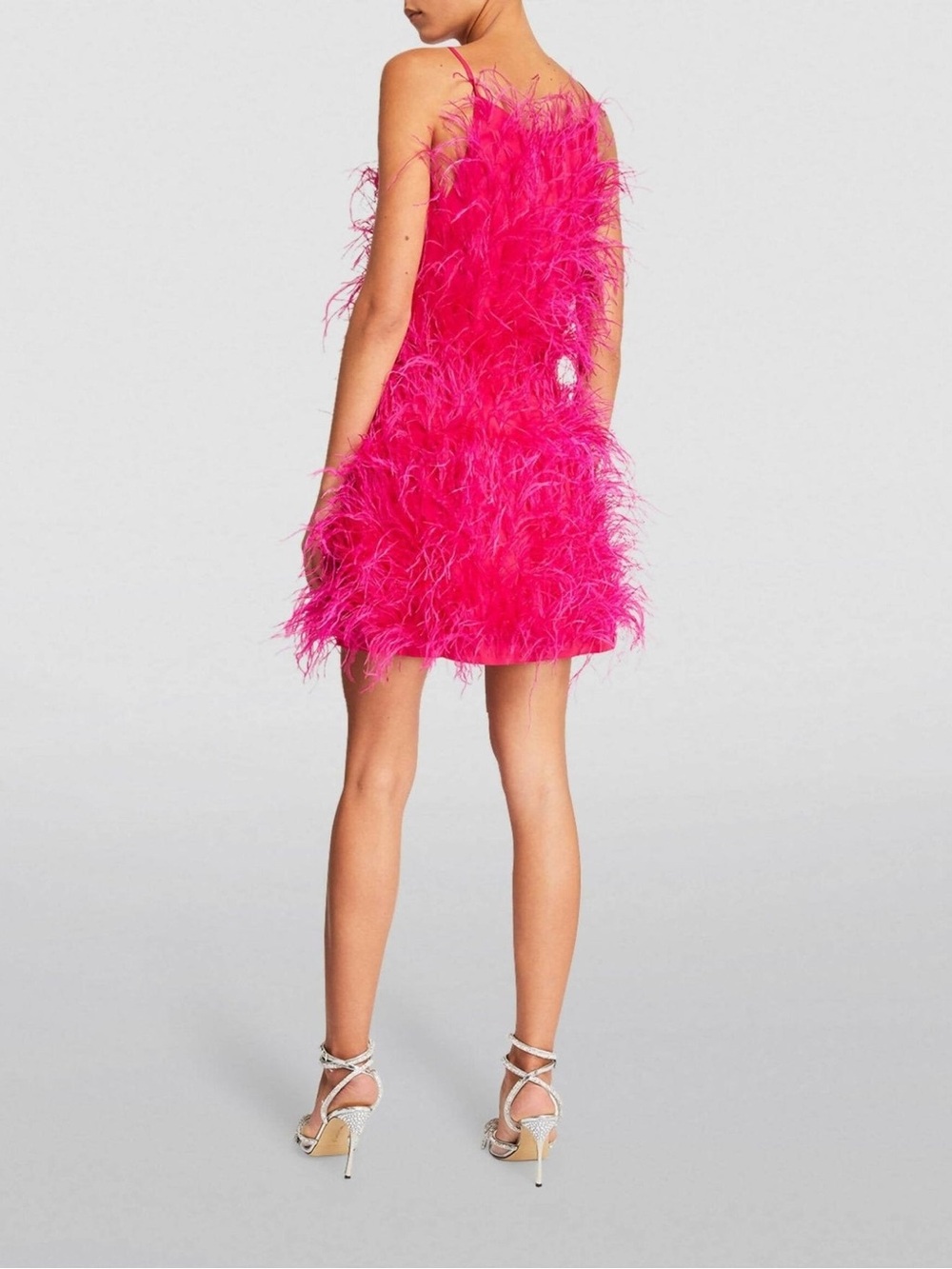 cult gaia fuchsia feathered mini dress - Picture 5 of 7
